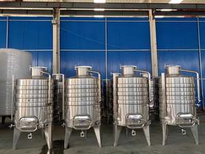 Jaket Baja Tahan Karat 200L 500L 1000L 2000L Jaket Redup Fermenter Anggur Tangki Terang Tempat Pembuatan Bir Fermentasi - Product Image 4