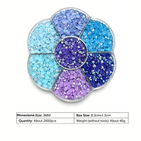 Petit kit de strass en gelée DIY 7 couleurs 3 mm - Kit de démarrage complet avec colle B7000 et outils pour débutants