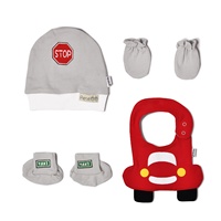 Ensemble Cadeau de Vêtements pour Bébé Nouveau-né, Design en Chiffon, Layette pour Femme, 100% Coton Biologique, Manches Longues, 7 Pièces/lot, Imprimé Tendance