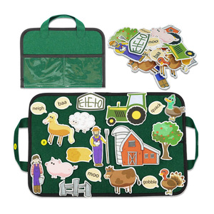 Planche en feutre pour enfants Éducation Planche en feutre Montessori Activités pour enfants Les enfants âgés de 1, <span class=keywords><strong>2</strong></span>, 3, 4, 5 sont occupés avec des livres - Product Image 1
