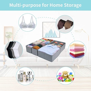 Tissu commode sous-vêtements placard organisateur boîte <span class=keywords><strong>de</strong></span> <span class=keywords><strong>rangement</strong></span> <span class=keywords><strong>tiroir</strong></span> <span class=keywords><strong>pour</strong></span> vêtements - Product Image 6