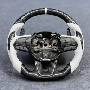 Volant de voiture sport noir de haute qualité pour <span class=keywords><strong>Dodge</strong></span> Challenger <span class=keywords><strong>SRT</strong></span> 2015 2016 2017 2018 2019 <span class=keywords><strong>2020</strong></span> Volant en fibre de carbone - Product Image 2