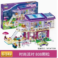Jouets de puzzle Princess Girl Castle Villa Burgers, blocs de construction, cadeaux
