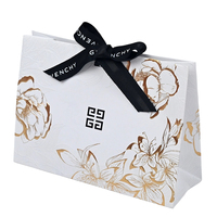Sac cadeau de luxe gaufré avec ruban imprimé personnalisé, emballage rigide pour bijoux, soins de la peau et coffrets beauté