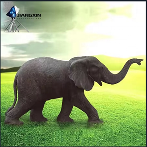 Statue d'éléphant en bronze-Éléphant en bronze avec tronc surélevé pour jardins sur le thème du safari (<span class=keywords><strong>centre</strong></span> <span class=keywords><strong>de</strong></span> <span class=keywords><strong>table</strong></span> extérieur <span class=keywords><strong>de</strong></span> luxe) - Product Image 2