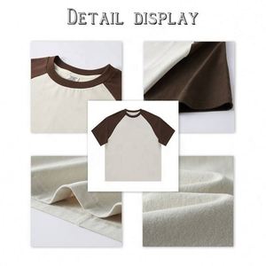 High Quality Blank Mixcolor Unisex Custom Print Logo Cotton American Retro Style Tshirts for Men Summer - Product Image 4