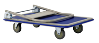 Chariot pliable, pour un rangement facile et chariot de plateforme avec roues pivotantes à 360 degrés