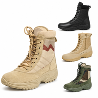 Bottes tactiques pour hommes, direct usine, hautes, résistantes à l'usure, antidérapantes, à lacets, avec fermeture éclair, légères, pour l'extérieur et la randonnée estivale