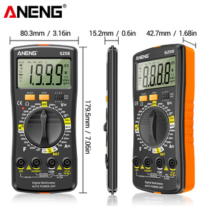Multímetro Digital Profissional ANENG SZ08, Voltímetro Automático 220V AC/<span class=keywords><strong>DC</strong></span> Ultrafino Portátil com Retenção de Dados e Medição de Resistência - Product Image 6