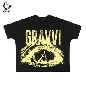 Custom Streetwear Graphic Oversized Vintage Silk Screen Print Hip Hop <b>Grunge</b> Washed Cotton Summer Casual Boxy <b>T</b> <b>Shirt</b> for Men - Product Image 1