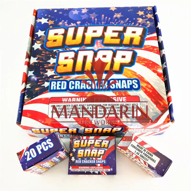 Super snap all'ingrosso throwdown fuochi d'artificio felice boom pop pop snappers piccolo fuochi d'artificio per i bambini