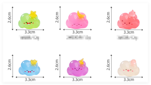 Petite sculpture artisanale en résine 3D en forme de nuage lumineux, mignonne, de dessin animé, souriante, qui fait la prière, qui pleure, heureuse, pluie, bricolage, jouets de bain pour bébés et enfants - Product Image 2