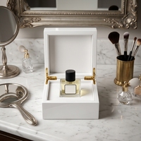 Cadeau de luxe fait à la main personnalisé emballage en bois noir avec couvercle boîtes laquées emballage pour parfum chocolat cigare safran montre
