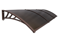 Auvent de porte et fenêtre extérieur DIY 60*100cm en polycarbonate alvéolaire avec support en plastique à vendre
