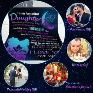 Coolim Gift Mom, Manta de Regalo de Mamá a su <span class=keywords><strong>Hija</strong></span>, Regalos de Halloween, Navidad y <span class=keywords><strong>Cumpleaños</strong></span> para <span class=keywords><strong>Hija</strong></span> 50" x 40" - Product Image 5