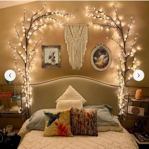 LED Romantic Fairy Willow Vine <b>Light</b> <b>String</b> Holiday Rattan Twig Garland <b>Light</b> for New Year Wedding Xmas Valentine's Day Deco - Product Image 1