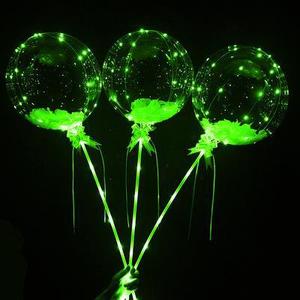 Bobo renkli Neon balonlar sopa ve pompa ile payetli baskılı grafik sevgililer günü için balon ışık - Product Image 2