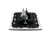 Interruptor de Pared Eléctrico con Lámpara LED Moderna Estándar Europeo, Enchufe de 16A 250V, Terminal de Tornillo SDK, Bajo Voltaje, 5000 Horas de Vida Útil, Vida Inteligente para el Hogar