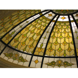 Tifny-cúpula de techo de vidrio transparente texturizado y mosaico de arte, cristal con plomo y estaño de soldadura para decoración de hogar - Product Image 3