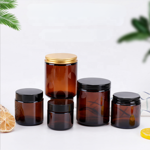 Frascos de <span class=keywords><strong>Vidrio</strong></span> Vacíos Reciclados Color Ámbar para Decoración del Hogar, Navidad, Serigrafía Marrón, Recipientes de Lujo para Hacer Velas de Té - Product Image 2
