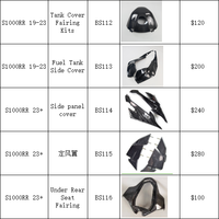 Kits de carénage en fibre de carbone pour BMW S1000rr 2019-2024, accessoires de modification de moto