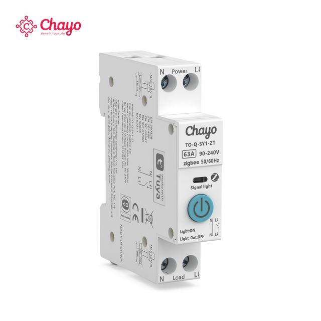 Zigbee Smart MCB Switch 1P+N DIN Rail 90-240V 6A-63A Remote on OFF Timer for Commercial Building Lighting Control Chayo