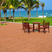 Plancher de terrasse WPC 25 mm à clipser, style moderne et minimaliste, pour extérieur, imperméable, aspect bois, résistant à la décomposition, double emboîtement