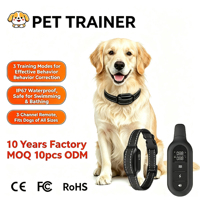 Wasserdichtes Wiederaufladbares Ferngesteuertes Anti-Bell-Hundehalsband mit 3 Modi: Piepton, Vibration, Schock, IP67 Intelligentes Trainingsgerät