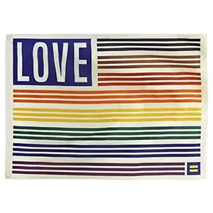 Cheap stock 100%polyester 3*5ft Lesbian Gay Pride Equal Rainbow Flag with two grommets