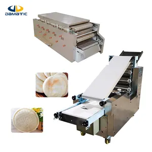 Linha de produção para máquina de preparação, linha de produção industrial automática roti tortilla, capatha lavash, árabe, pão, naan, base