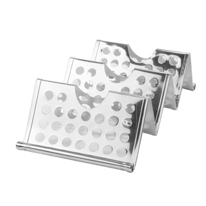 Soporte para Tortillas de Acero Inoxidable en Forma de W, Soporte Multiusos para Tacos y Crepas, Plateado, Grosor de 0.45 mm, para Fiestas - Product Image 3