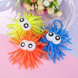 Balle anti-<span class=keywords><strong>stress</strong></span> lumineuse <span class=keywords><strong>et</strong></span> extensible pour enfants, en forme d'animal poilu à gros <span class=keywords><strong>yeux</strong></span> - Product Image 4