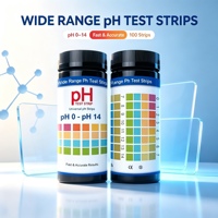 Tiras Reactivas de pH de Alta Sensibilidad 0-14, Papel Reactivo de pH Rápido y Preciso para Pruebas de Líquidos, 100 Tiras