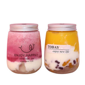 Bouteille de boissons vides en plastique transparent 400ml 500ml, sans BPA, bouteille d'emballage de jus, de thé, au lait, de célébrités du Web - Product Image 1