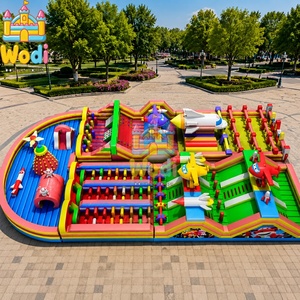 Circuito de Obstáculos Inflable de Material Resistente para Invierno, Casa de Brinco Inflable con Obstáculos Tipo <span class=keywords><strong>Lego</strong></span> - Product Image 3