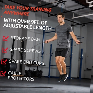 <span class=keywords><strong>Comba</strong></span>-Professional - Cuerda <span class=keywords><strong>de</strong></span> Saltar Ajustable y Elástica, Sin Enredos, <span class=keywords><strong>de</strong></span> 3 Metros, para Entrenamiento Físico, Ejercicios <span class=keywords><strong>de</strong></span> Resistencia, Gimnasio - Product Image 2
