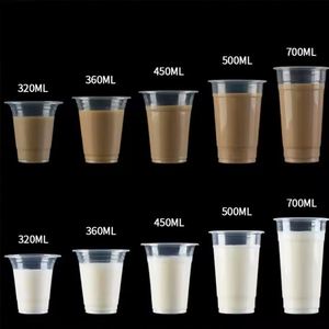 Gobelets en plastique jetables à paroi simple en PP de 95 mm avec logo personnalisé, les plus vendus en 2025, pour boissons froides et chaudes, lait de soja, boba - Product Image 1