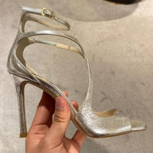 Sandalias de Tacón de Aguja de Satén de Lujo, Zapatos de Fiesta de Diseñador para Mujer - Product Image 4