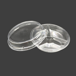 Y-160 3F Vòng Ba Lưới Chia Hộp Cắt Trái Cây Salad Nhựa Màu Đen Đóng Gói <span class=keywords><strong>Container</strong></span> Với Nắp Bìa - Product Image 4