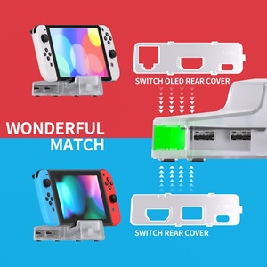 EXtremeRate Clear AiryDocky DIY Kit Replacement Shell <b>Case</b> for Nintendo <b>Switch</b> & <b>Switch</b> OLED Dock - Product Image 3