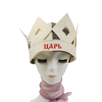 Gobierna la sauna como un rey con este gorro de lana pura que se sitúa en tu cabeza mientras el calor se doblega a tus pies.