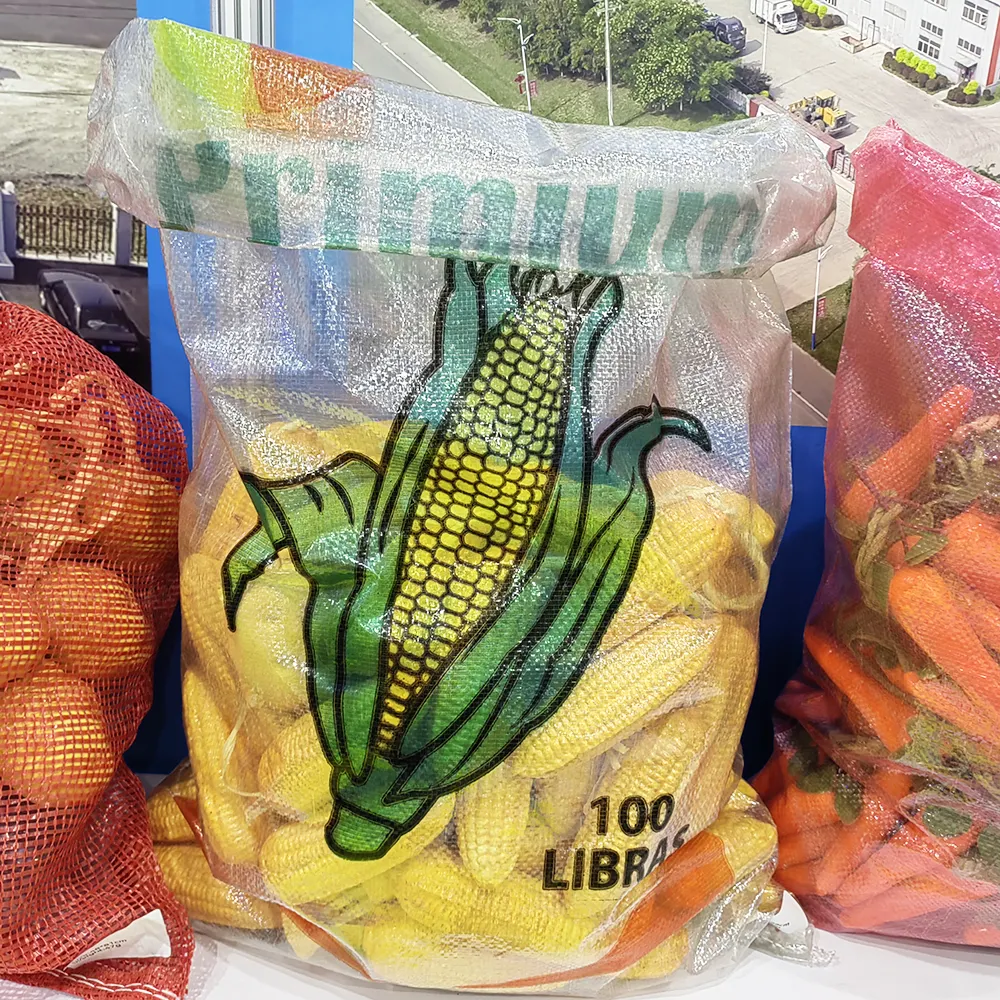 Fabrik angepasste transparente klare pp gewebte Tasche Polypropylen Sack für Mais Mais Kartoffel Karotten Verpackung