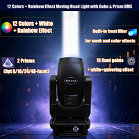 Mini projecteur à tête mobile Sharpy Beam 230W 7R avec anneau halo à ampoule Hernia, RGB 12 couleurs, DMX512 16 canaux, Pan/Tilt 540/270, 3200-7800K