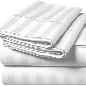 Ensemble de lit d'hôtel Queen King Twin Size tissé OEKO-TEX coton certifié Satin luxe rayure couleur personnalisée literie confortable 2 - Product Image 5