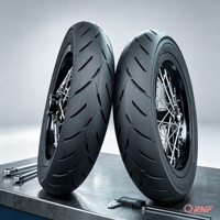Kit de roues de conversion Supermoto avant et arrière avec pneu semi-slick 90/90-12 pour moto tout-terrain Surron Light Bee, jante large, amélioration de marché secondaire