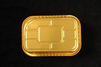 Barquette de traiteur pleine grandeur 680 ml en aluminium, rectangulaire, avec couvercle en plastique de qualité alimentaire résistant au four, pour la préparation de repas à emporter
