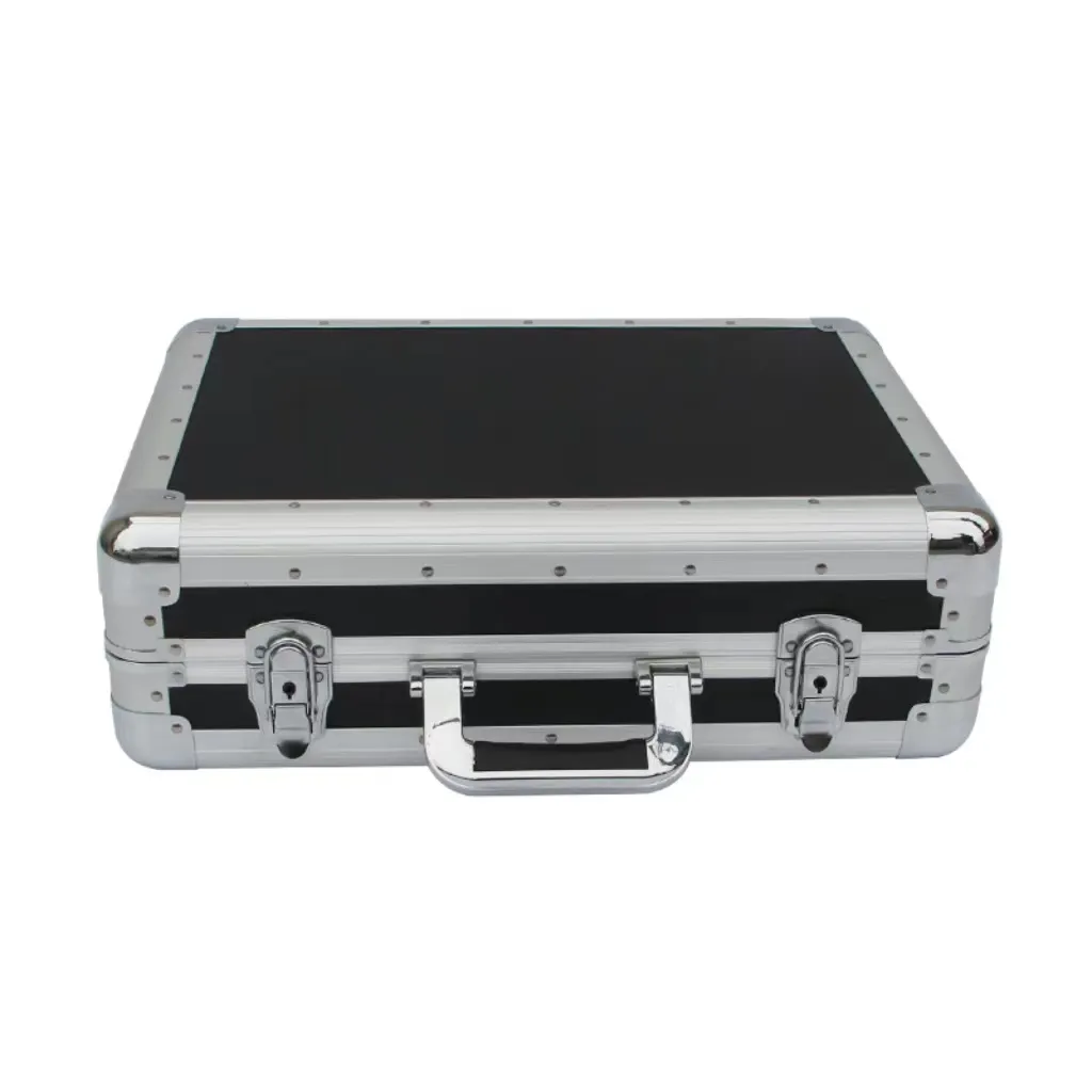 professional custom hand-held metal aluminum case black or silver custom size and foam toolbox