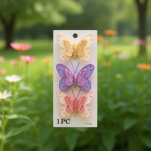 Pinza para el Cabello Ilan con Diseño de Mariposa, 8 cm, Colores Surtidos, Accesorio de Moda - Product Image 2