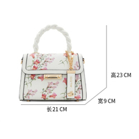 Tas Tangan Wanita Mewah Bergaya Cetak Berkualitas Tinggi, Dompet Wanita Modern Custom, Penutup Ritsleting PU, Dua Tali Selempang untuk BA6450 Baru