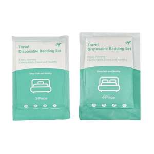 Einweg-Bettwäsche-Set aus Vliesstoff, 4-teilig, King-Size, für Hotel, Resort, Spa - Product Image 3